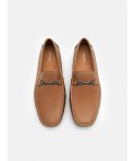 Leather Horsebit Driving Shoes - Sand