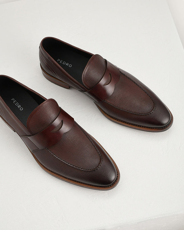 Textured Penny Loafers