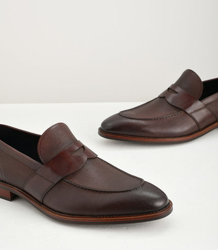 Textured Penny Loafers