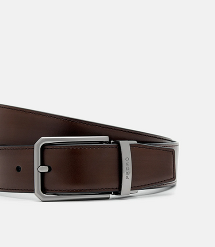 Leather Reversible Pin Belt