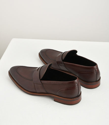 Textured Penny Loafers