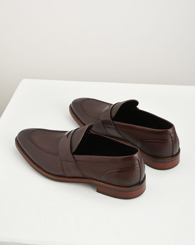 Textured Penny Loafers