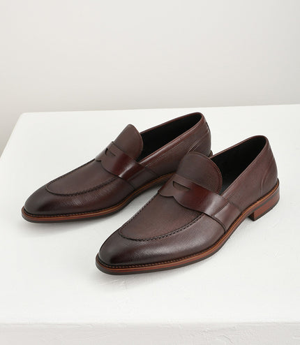 Textured Penny Loafers