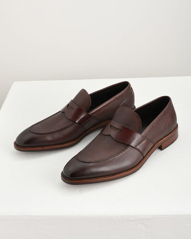 Textured Penny Loafers
