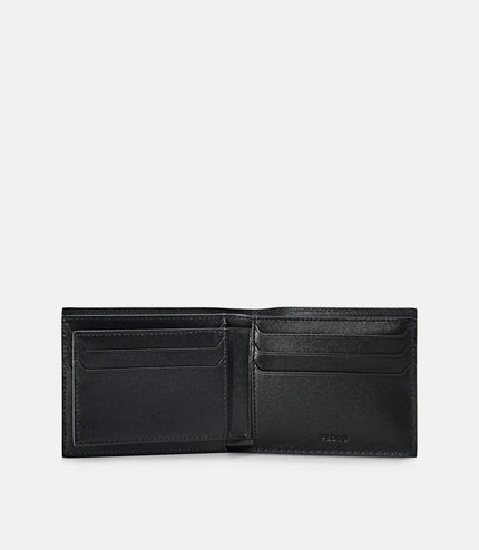 Embossed Leather Bi-Fold Wallet with Insert