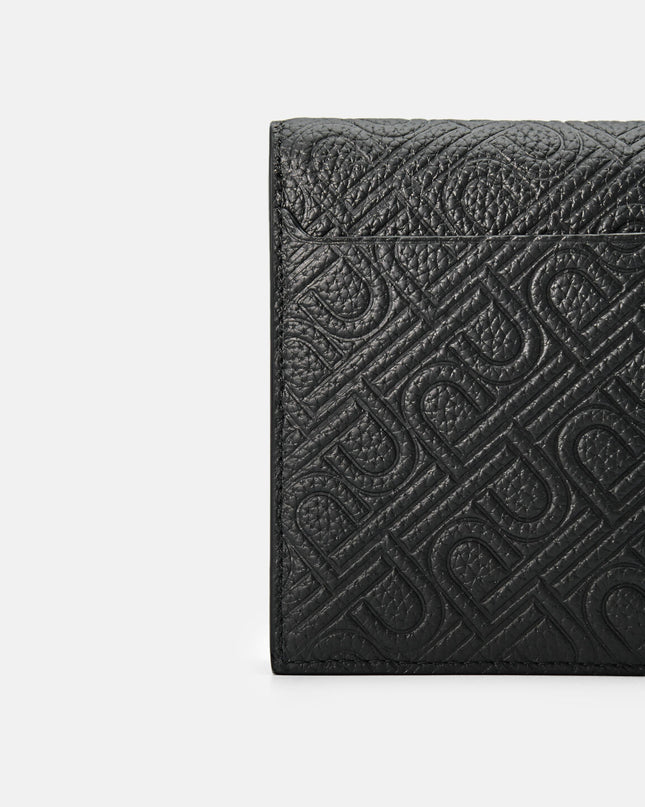 Embossed Leather Bi-Fold Wallet with Insert