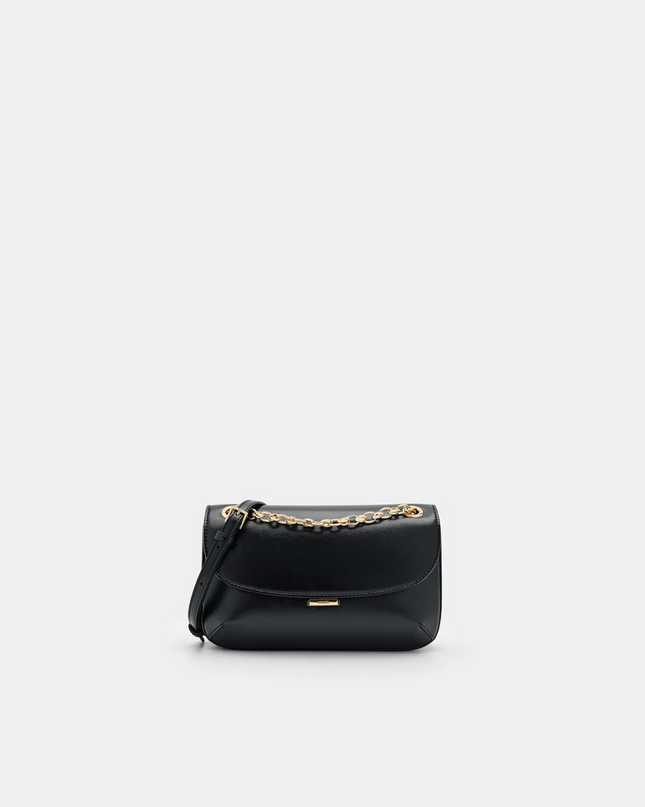 Mini Chainlink Shoulder Bag - Black