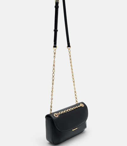 Mini Chainlink Shoulder Bag - Black