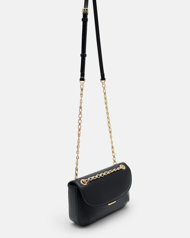 Mini Chainlink Shoulder Bag - Black