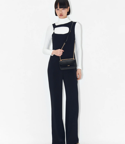 Mini Chainlink Shoulder Bag - Black