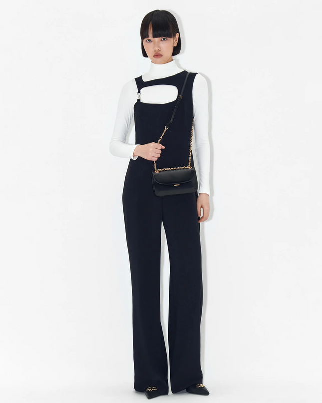 Mini Chainlink Shoulder Bag - Black