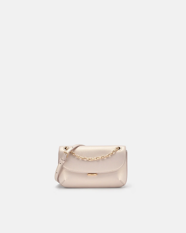 Mini Chainlink Shoulder Bag - Champagne