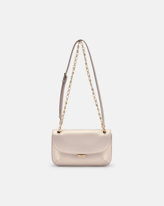 Mini Chainlink Shoulder Bag - Champagne