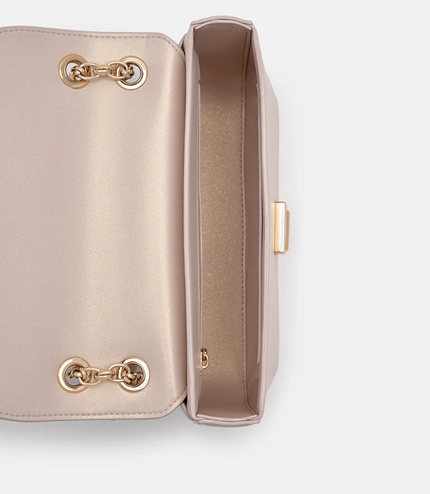 Mini Chainlink Shoulder Bag - Champagne