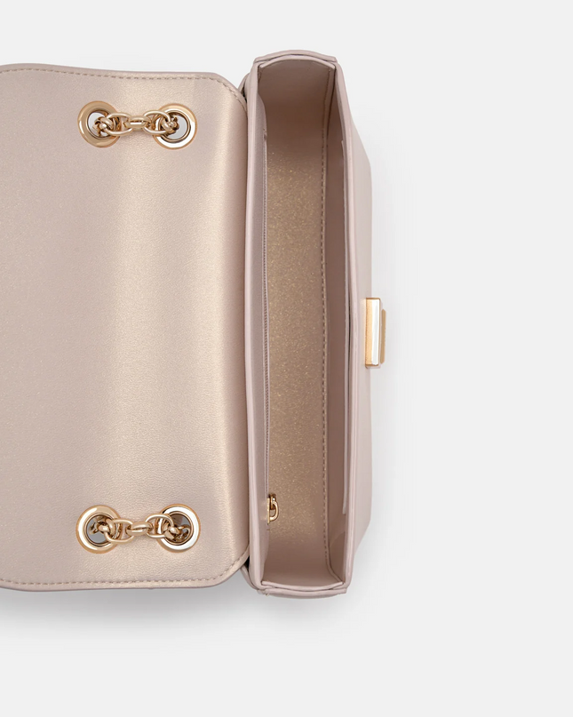 Mini Chainlink Shoulder Bag - Champagne