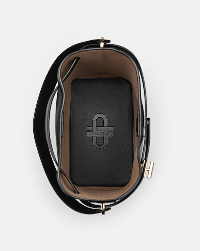 PEDRO Studio Jennie Leather Bucket Bag - Black