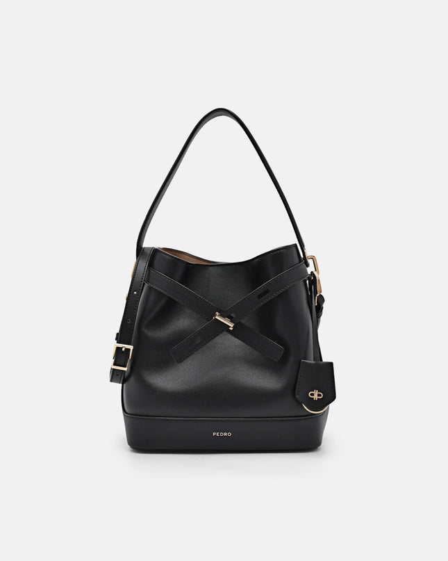 PEDRO Studio Jennie Leather Bucket Bag - Black