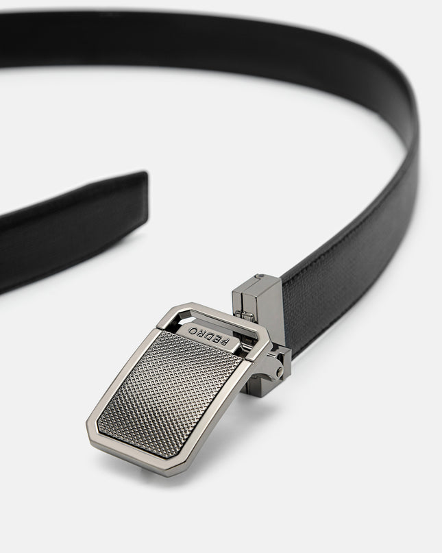 Embossed Leather Reversible Tang Belt