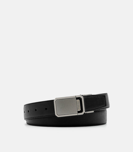 Embossed Leather Reversible Tang Belt