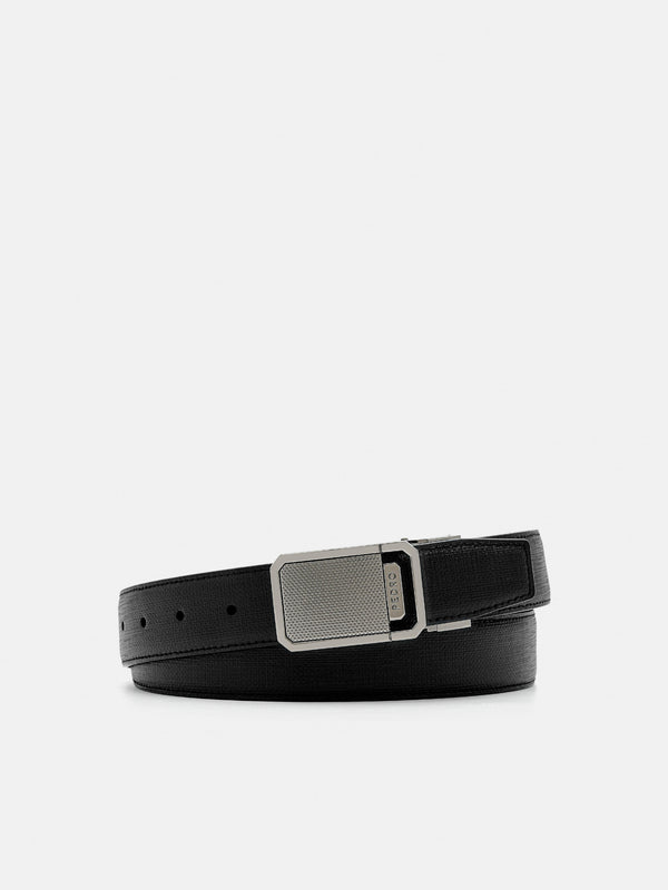 Embossed Leather Reversible Tang Belt