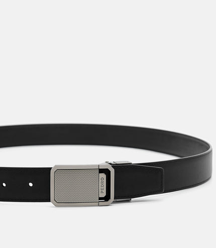 Embossed Leather Reversible Tang Belt