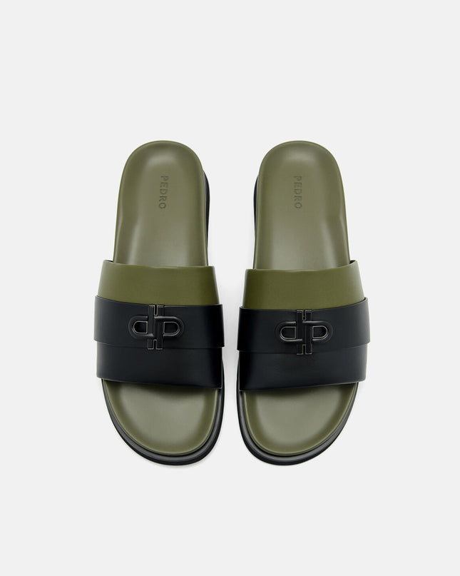 PEDRO Icon Slide Sandals - Military Green