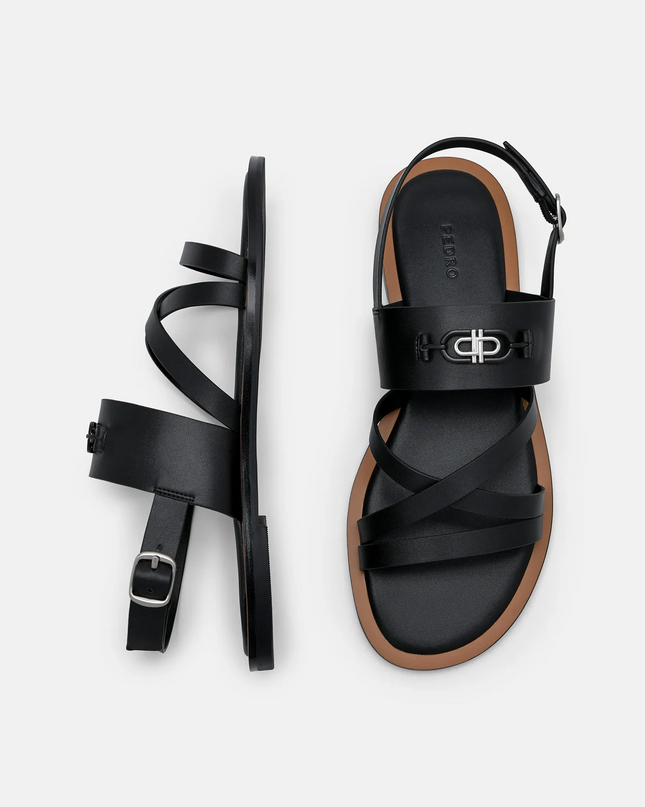 PEDRO Icon Strappy Sandals- Black