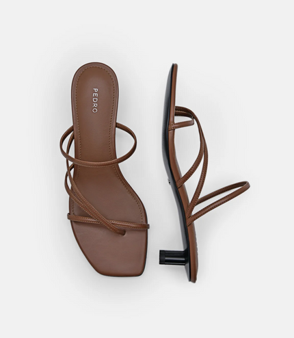 PEDRO Icon Heel Sandals - Brown