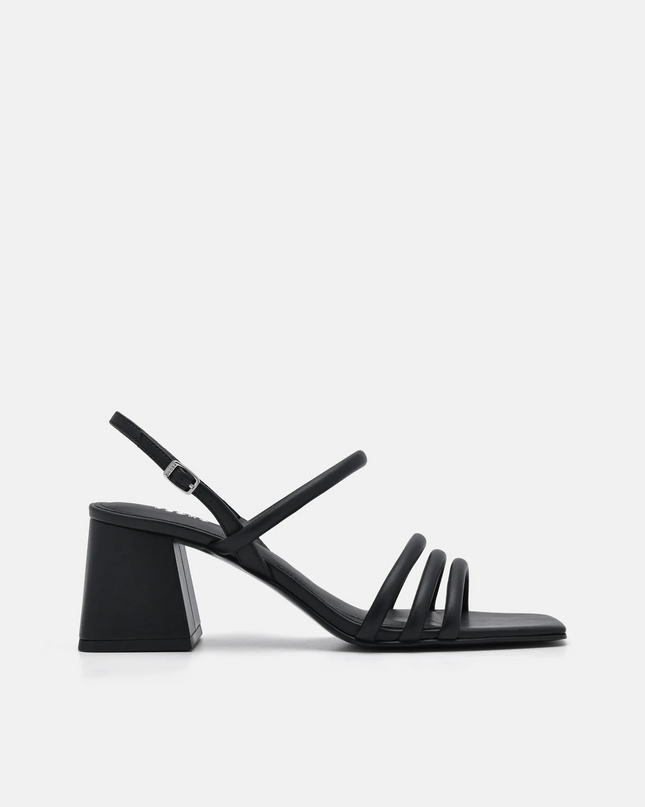 Strappy Heel Sandals - Black