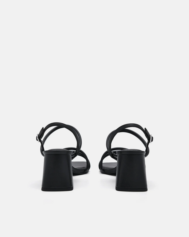 Strappy Heel Sandals - Black