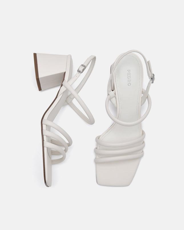 Strappy Heel Sandals - Chalk