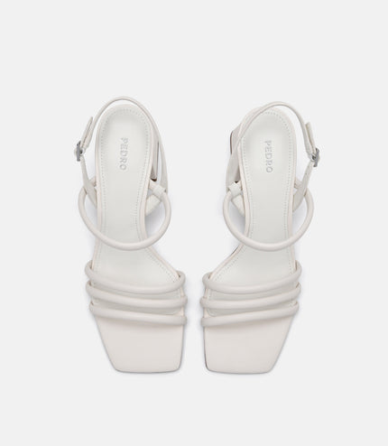 Strappy Heel Sandals - Chalk
