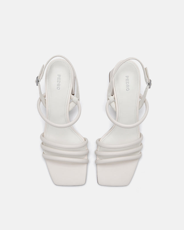 Strappy Heel Sandals - Chalk