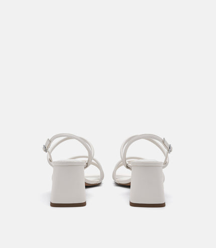 Strappy Heel Sandals - Chalk