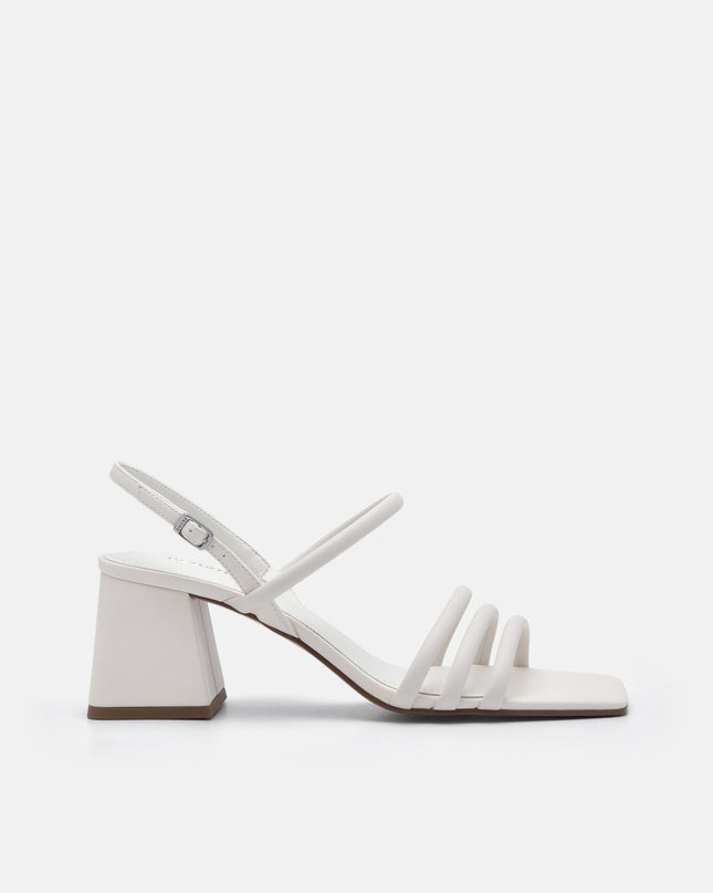 Strappy Heel Sandals - Chalk