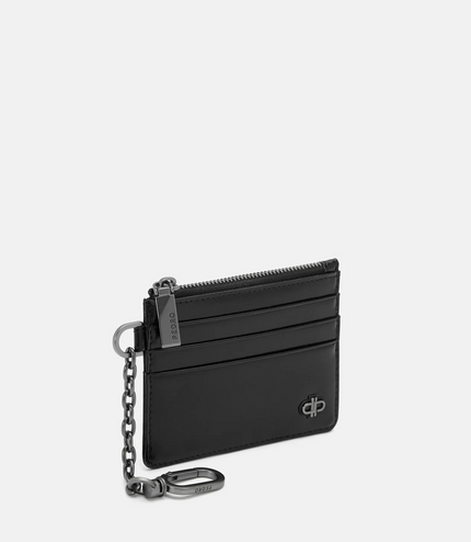 PEDRO Icon Leather Chain Card Holder - Black