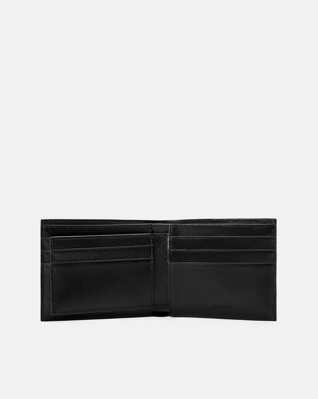 PEDRO Icon Leather Bi-Fold Wallet with Insert - Black
