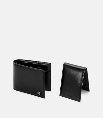 PEDRO Icon Leather Bi-Fold Wallet with Insert - Black