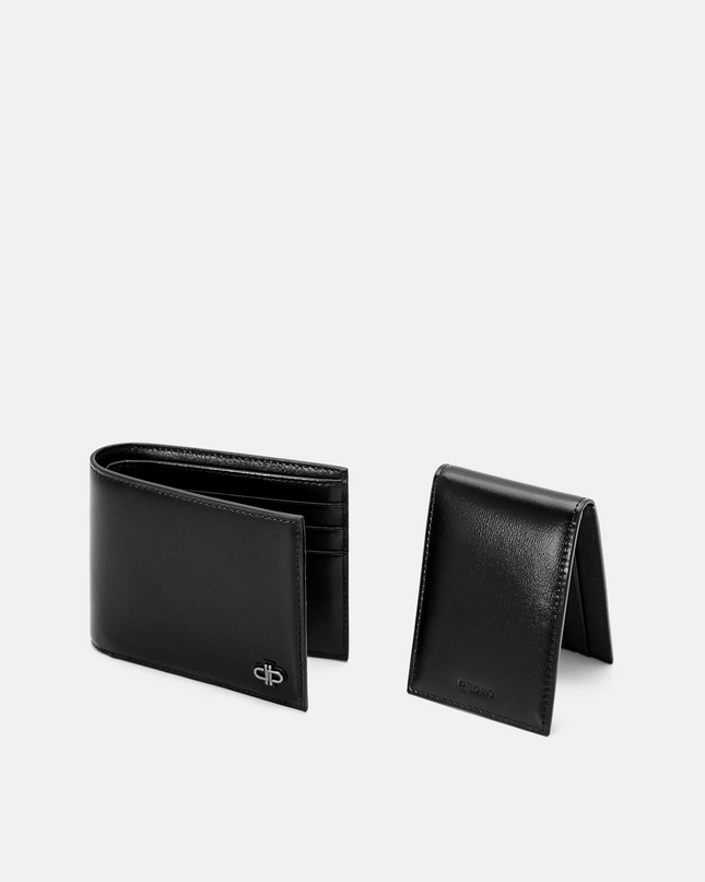 PEDRO Icon Leather Bi-Fold Wallet with Insert - Black