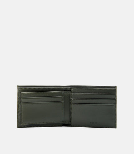PEDRO Icon Leather Bi-Fold Wallet with Insert - Military Green