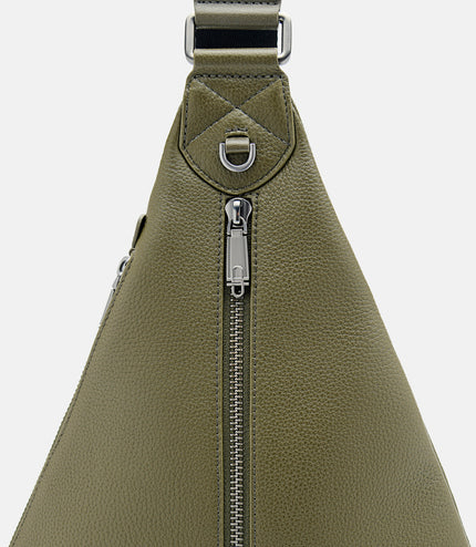 PEDRO Icon Leather Sling Pouch - Military Green