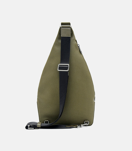 PEDRO Icon Leather Sling Pouch - Military Green