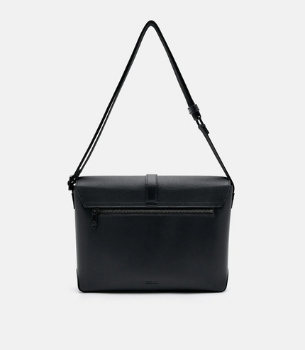 PEDRO Icon Leather Messenger Bag - Black