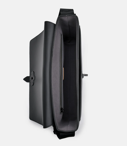 PEDRO Icon Leather Messenger Bag - Black