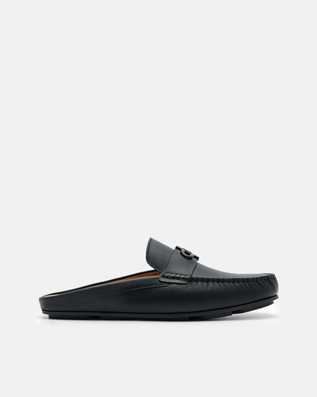 PEDRO Icon Leather Mules - Black