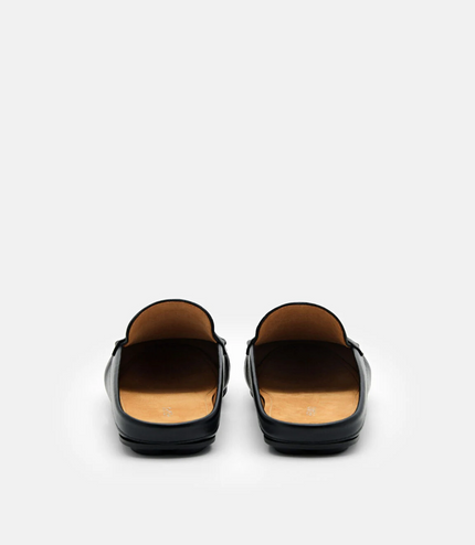 PEDRO Icon Leather Mules - Black