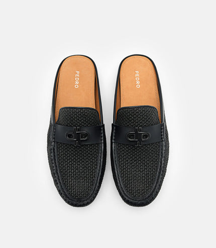 PEDRO Icon Leather Mules - Black2