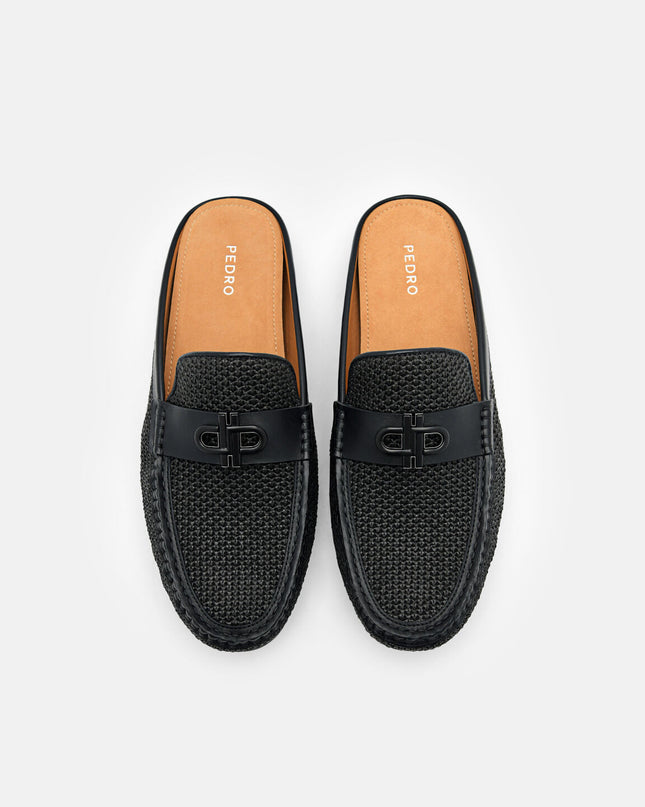 PEDRO Icon Leather Mules - Black2