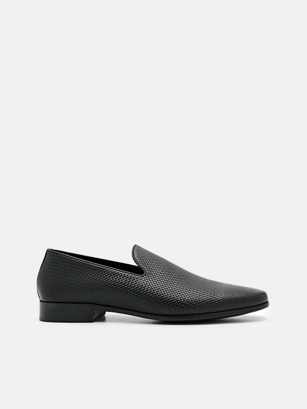Embossed Leather Loafers