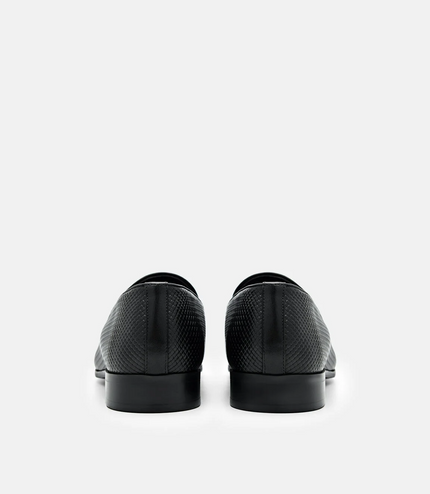 Embossed Leather Loafers